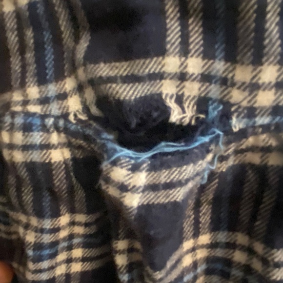 WILD FABLE Dark Blue Mini Dress with White Plaid Pattern and Buttons Size S - Picture 9 of 10